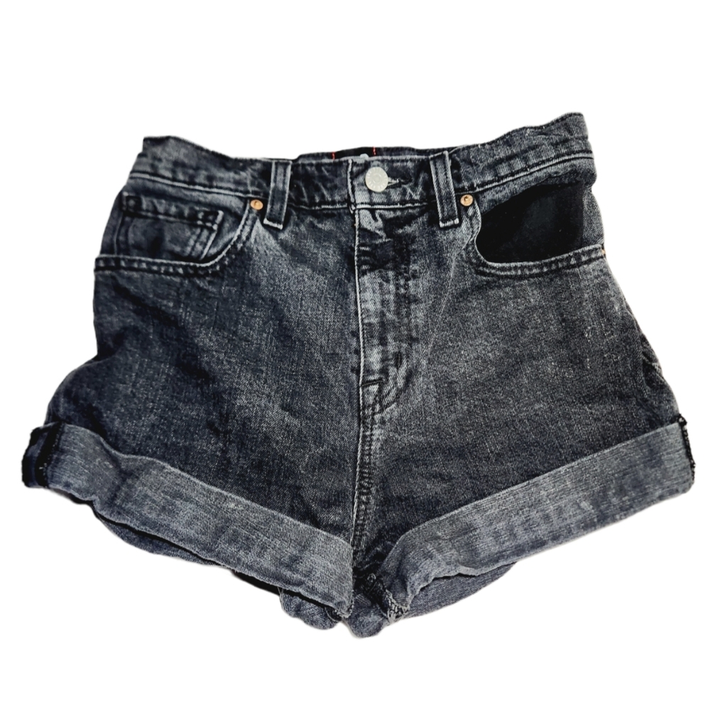 》Urban Outfitters BDG Ladies Juniors Black Jean Shorts Size 26 High Waisted